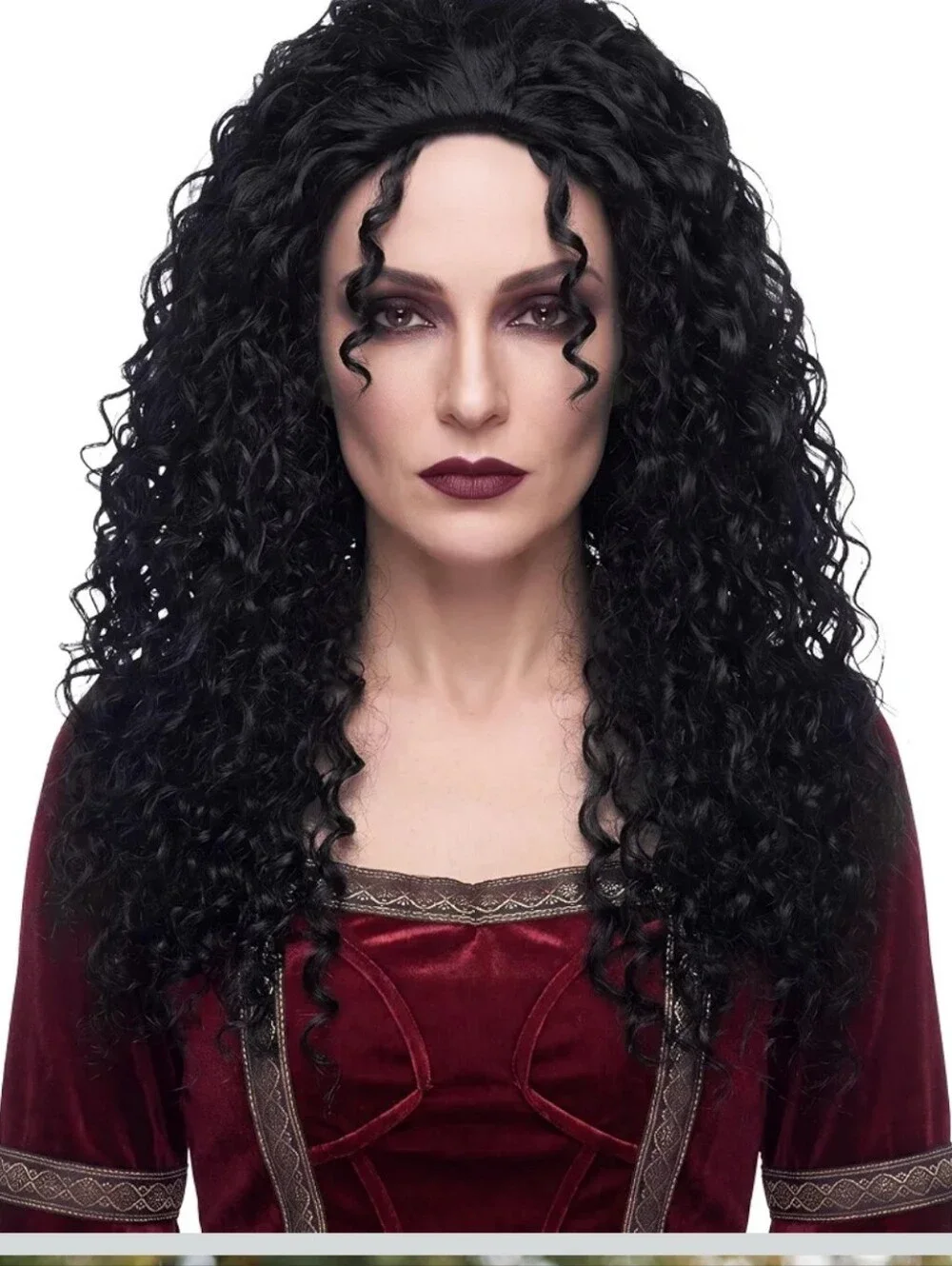 NWT Miss U Hair Women Black Long Spiral Curly Witch Wig for Halloween Cosplay